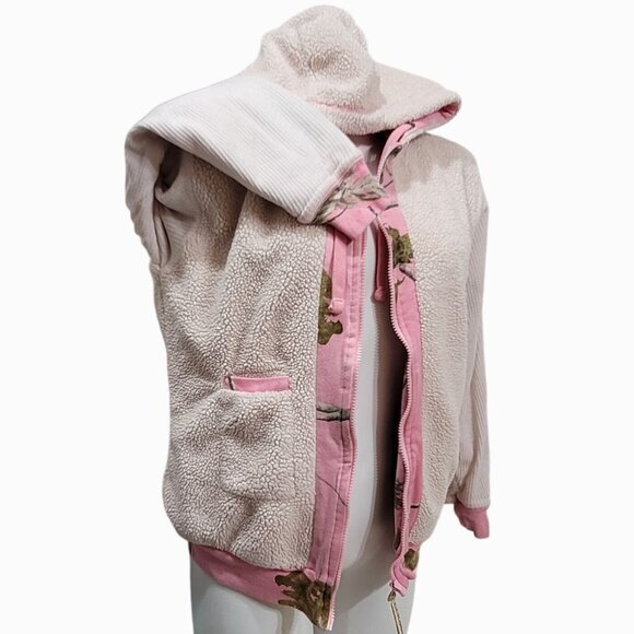 RealTree Hooded Coat Jacket Pink Camo M - Picture 6 of 9